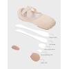 imageCloud Soft 4 Way Stretch Canvas Ballet Shoes Split Sole Dance Slippers for Toddler Girls Little Big Kids TrainingD813light Pink