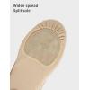 imageCloud Soft 4 Way Stretch Canvas Ballet Shoes Split Sole Dance Slippers for Toddler Girls Little Big Kids TrainingD813sand