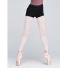 imageDaydance Black Cotton Women Ballet Shorts for Dance Yoga Workout Volleyball GymnasticsBlackmid Waist