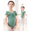 imageDaydance Fluttler Sleeve Ballet Dance Leotards for ToddlerGirlsKidsBig KidsBig GirlsGreenflutter Sleeve