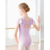imageDaydance Fluttler Sleeve Ballet Dance Leotards for ToddlerGirlsKidsBig KidsBig GirlsLight Purpleflutter Sleeve