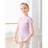 imageDaydance Fluttler Sleeve Ballet Dance Leotards for ToddlerGirlsKidsBig KidsBig GirlsLight Purpleflutter Sleeve