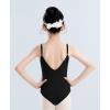 imageDaydance Girls Ballet Leotard Camisole Girls Dance Leotard with Adjustable Straps for Ballet GymnasticsBlack