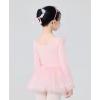 imageDaydance Girls Ballet Leotard Long Sleeve Classic Girls Dance Leotard for Ballet GymnasticsBallet Pink Tutu Skirt