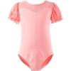 imageDaydance Girls Ballet Leotard Puff Sleeve Girls Mesh Dance Leotard for Ballet GymnasticsLotus