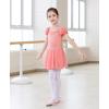 imageDaydance Girls Ballet Leotard Puff Sleeve Girls Mesh Dance Leotard for Ballet GymnasticsLotus