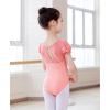 imageDaydance Girls Ballet Leotard Puff Sleeve Girls Mesh Dance Leotard for Ballet GymnasticsLotus