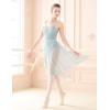 imageDaydance Green Dance Leotards for Women Teen Girls Lyrical Ballet Bodysuit with Adjustable StrapsBlueknee Length