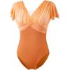 imageDaydance Green Dance Leotards for Women Teen Girls Lyrical Ballet Bodysuit with Adjustable StrapsOrange