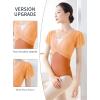 imageDaydance Green Dance Leotards for Women Teen Girls Lyrical Ballet Bodysuit with Adjustable StrapsOrange
