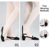 imageDaydance Half Soles Dance Shoes Canvas Lyrical Ballet Shoes for GirlsWomenBlack