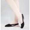 imageDaydance Half Soles Dance Shoes Canvas Lyrical Ballet Shoes for GirlsWomenBlack