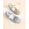 imageDaydance Kids Toddler Girls Dress Shoes Pumps Low Heels Sparkling Flower Mary Jane Footwear for Party Prom Wedding BirthdayPrincess Gold