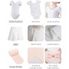 imageDaydance Lined Spandex Girls Dance Leotards with Removable Ballet Skirts Dance Tights 3 in 1 SetWhite Lining Set