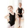 imageDaydance Lined Spandex Vest Girls Leotards for Ballet Dance Gymnastics SwimBlackvest Lining