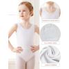 imageDaydance Lined Spandex Vest Girls Leotards for Ballet Dance Gymnastics SwimWhitevest Lining