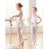 imageDaydance Lined Spandex Vest Girls Leotards for Ballet Dance Gymnastics SwimWhitevest Lining