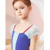 imageDaydance Puff Short Sleeve Princess Tutu Skirt Leotards for Toddler Girls Ballet Boat Neck Dance DressRoyal Blue Princess Tutu