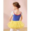 imageDaydance Puff Short Sleeve Princess Tutu Skirt Leotards for Toddler Girls Ballet Boat Neck Dance DressRoyal Blue Princess Tutu
