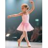 imageDaydance Spandex Toddler Girls Dance Leotards with Mesh Skirt Camisole Ballet DressBallet Pinkskirted Leotards