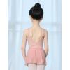 imageDaydance Spandex Toddler Girls Dance Leotards with Mesh Skirt Camisole Ballet DressBeige Pinkskirted Leotards