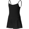 imageDaydance Spandex Toddler Girls Dance Leotards with Mesh Skirt Camisole Ballet DressBlackskirted Leotard
