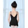 imageDaydance Spandex Toddler Girls Dance Leotards with Mesh Skirt Camisole Ballet DressBlackskirted Leotard