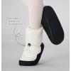imageDaydance Teen Girls Women Ballet Warm up Booties Dance Shoes with Adjustable DrawstringWhite