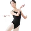 imageDaydance Teens Women Dance Leotards for Ballet Tanks Sleeveless Gymnastic LeotardsBlack Princess Vest