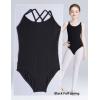 imageDaydance Toddler Kids Girls Camisole Leotards for Ballet Double Breast Dance BodysuitBlackliningcamisole Leotard