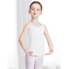 imageDaydance Toddler Kids Girls Camisole Leotards for Ballet Double Breast Dance BodysuitWhiteliningcamisole Leotard