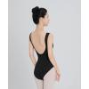 imageDaydance Women Ballet Leotard CamisoleTank Women Dance Leotard with Jacquard Floral PrintBlack Tank