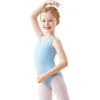 imageDaydance Lined Spandex Vest Girls Leotards for Ballet Dance Gymnastics SwimBluevest Lining