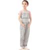 imageDaydance Teens Girls Ripstop Bib Pants for Ballet Gymnastic Dance Warm up TrousersGrey