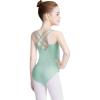 imageDaydance Toddler Kids Girls Camisole Leotards for Ballet Double Breast Dance BodysuitGreenliningcamisole Leotard