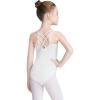White-lining-camisole Leotard