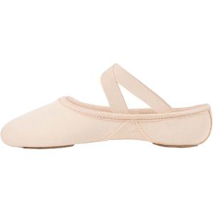 imageCloud Soft 4 Way Stretch Canvas Ballet Shoes Split Sole Dance Slippers for Toddler Girls Little Big Kids TrainingD813light Pink