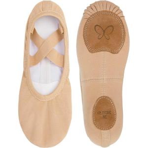 imageDaydance Cloud Soft 4 Way Elastic Women Ballet Shoes Women Ballet Slippers for Dance GymnasticsTan