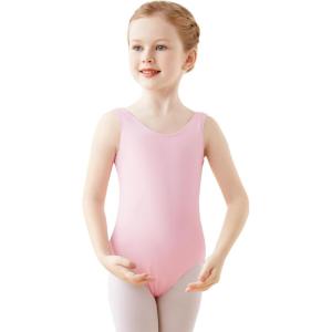 imageDaydance Lined Spandex Vest Girls Leotards for Ballet Dance Gymnastics SwimBallet Pinkvest Lining