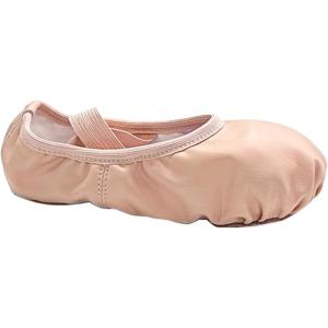 imageDaydance Toddler Girls Boys Ballet Shoes PU Leather Dance Slippers for LittleBig KidsBallet Pinkpu Leather