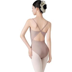 imageDaydance Women Ballet Leotard CamisoleTank Women Dance Leotard with Jacquard Floral PrintLight Purple Camisole