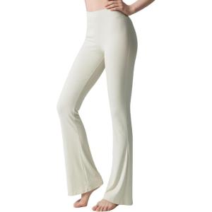 imageDaydance Womens Flared Dance Pants Stretchy Adult Flared Bootcut Jazz Pants for Ballet YogaGrayish White