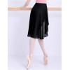 imageDaydance Teen Girls Women Ballet Skirts Asymmetrical Side Dip Sheer Chiffon Dance Skirts for LeotardsBlackhooks
