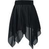 imageDaydance Teen Girls Women Ballet Skirts Asymmetrical Side Dip Sheer Chiffon Dance Skirts for LeotardsBlackpull on