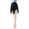 imageDaydance Teen Girls Women Ballet Skirts Asymmetrical Side Dip Sheer Chiffon Dance Skirts for LeotardsBlackpull on
