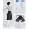 imageDaydance Teen Girls Women Ballet Skirts Asymmetrical Side Dip Sheer Chiffon Dance Skirts for LeotardsBluehooks