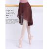imageDaydance Teen Girls Women Ballet Skirts Asymmetrical Side Dip Sheer Chiffon Dance Skirts for LeotardsBrownhooks
