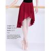 imageDaydance Teen Girls Women Ballet Skirts Asymmetrical Side Dip Sheer Chiffon Dance Skirts for LeotardsBurgundyhooks