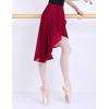 imageDaydance Teen Girls Women Ballet Skirts Asymmetrical Side Dip Sheer Chiffon Dance Skirts for LeotardsBurgundyhooks