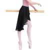 imageDaydance Teen Girls Women Ballet Skirts Asymmetrical Side Dip Sheer Chiffon Dance Skirts for LeotardsBlackhooks